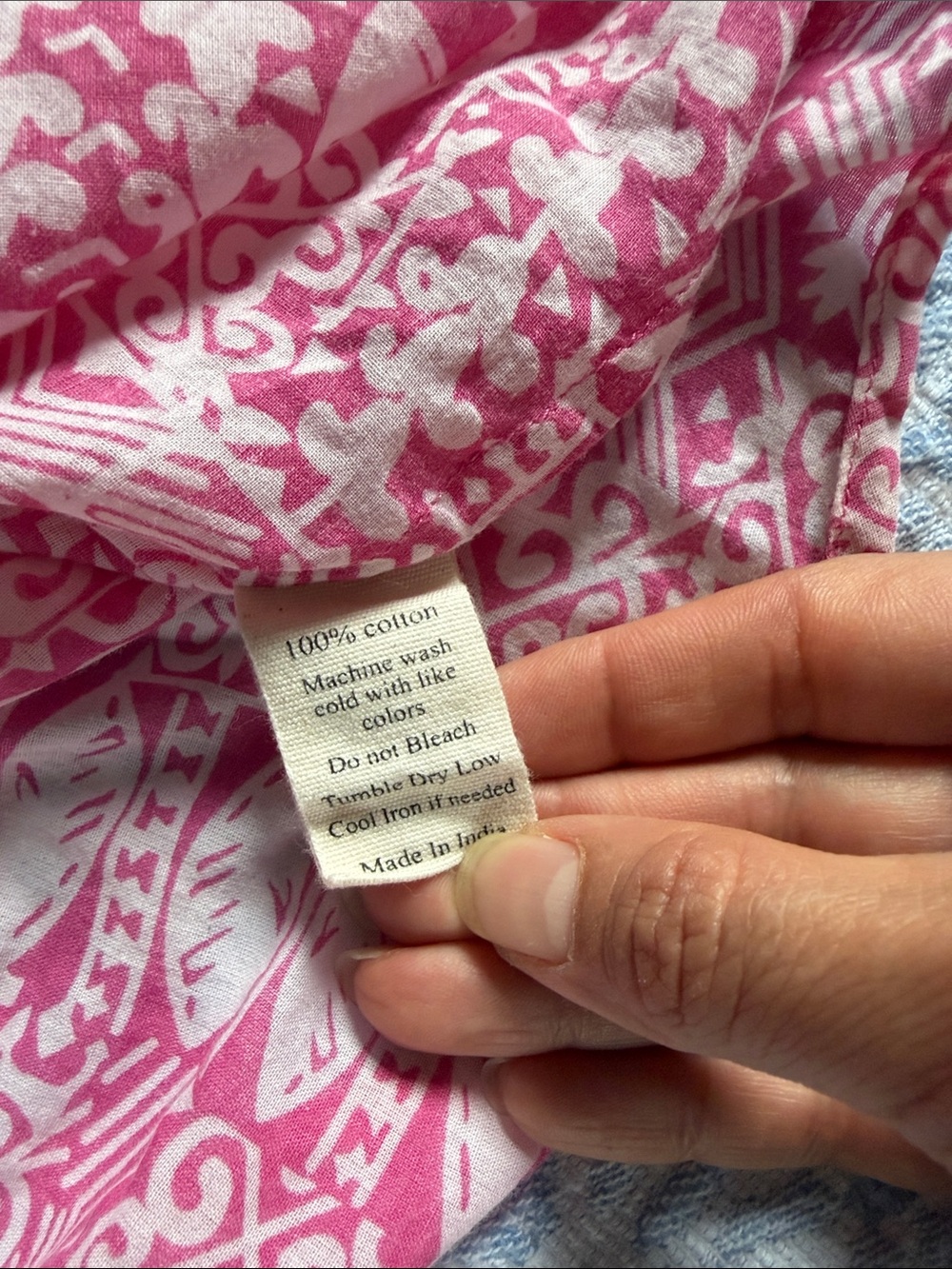 Sigrid Olsen Pink Printed Pintuck Peasant Tunic - Picture 5 of 5